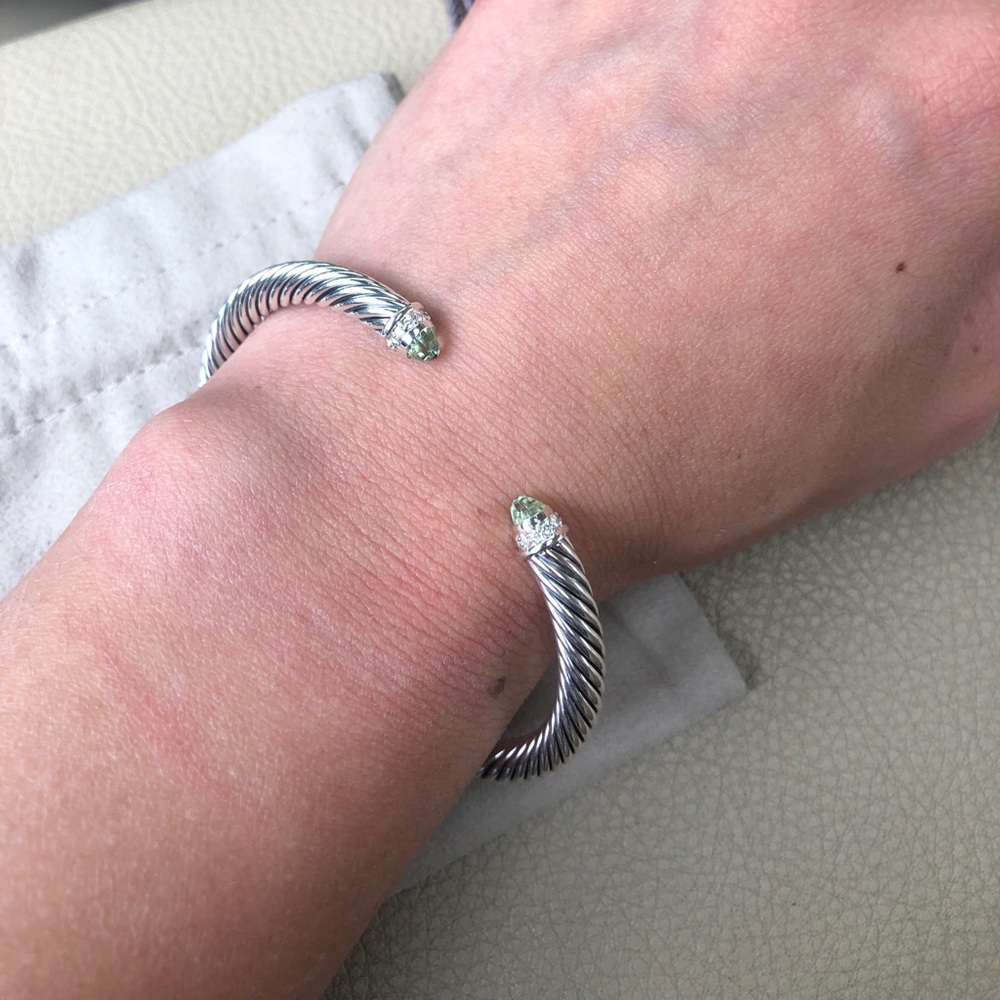 David Yurman 5MM Prasiolite & Diamond Cable